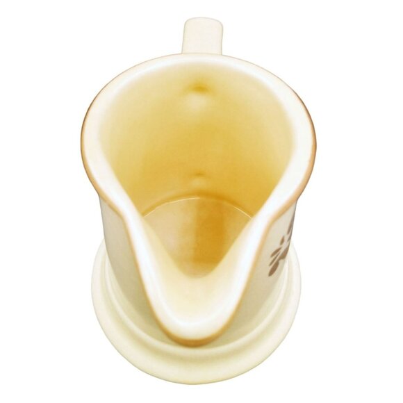 Pfaltzgraff Village Creamer Milk Pitcher Handle Brown Floral Design Vintage 4.5" - Picture 7 of 16